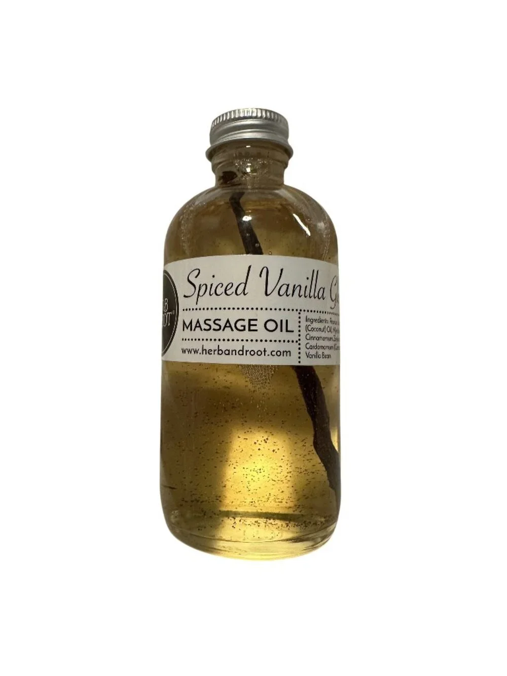 Herb & Root Massage Oil Spiced Vanilla Glaze 4oz Almond Oil and Coconut Oil